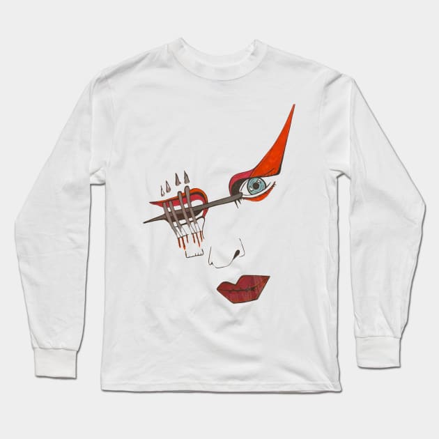 Marilyn Manson Long Sleeve T-Shirt by Holliekaye